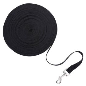 Dog Leash Long Obedience Recall Foot Feet Training Lead 6/15/23/33/50/100 FT (Option: 23 FT-Black)