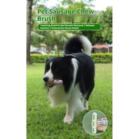 DOG Chew Toys For Teeth Cleaning,Pet Sausage Chew Brush,Pet Chew & Clean Buddy (Option: Green)