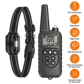 Dog Training Collar with Remote Rechargeable Dog Training Collar IP68 Waterproof with 4 Training Modes 3 Channels for Medium and Small Dogs (Type: Black_1Collar)